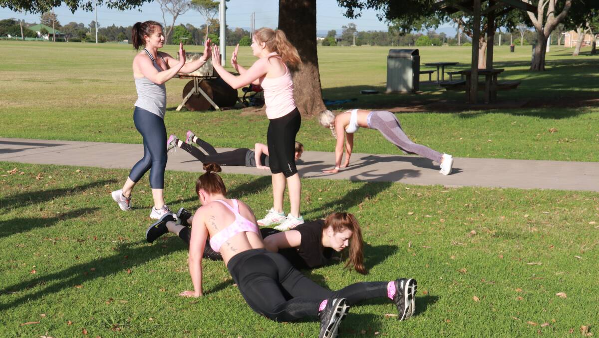 NEW YEAR, NEW YOU: Maitland women are taking advantage of the free Lissome bootcamp sessions at Maitland Park on Saturday mornings. 