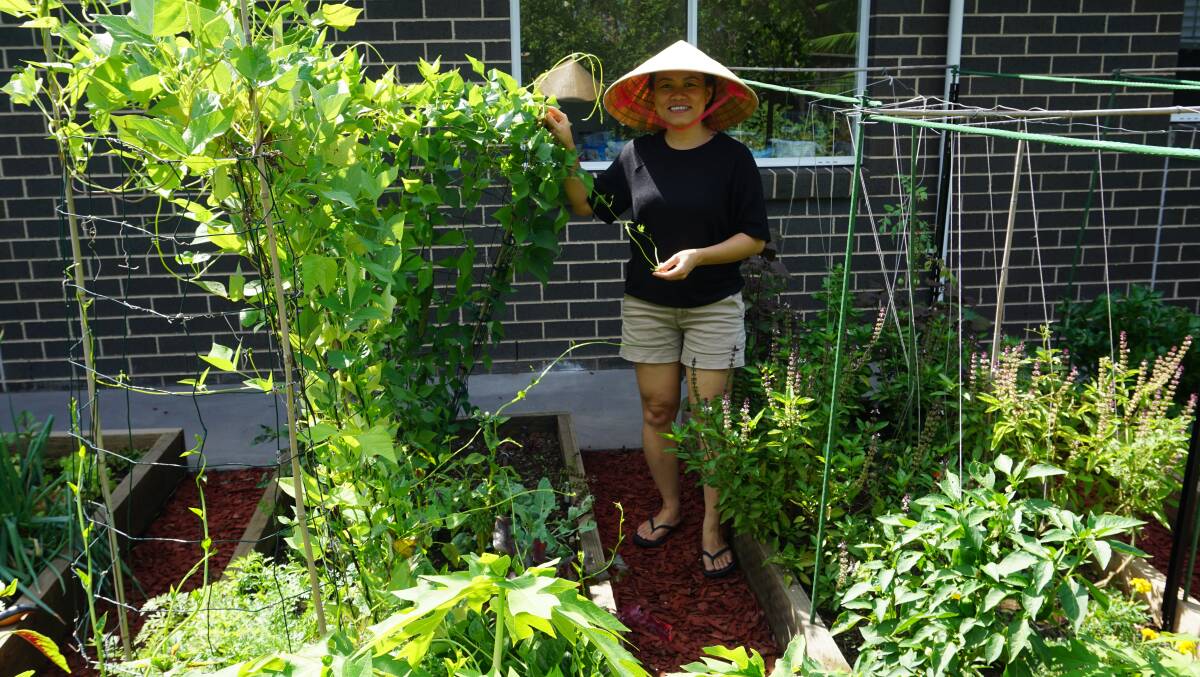 PERSISTENCE: Felicia Nguyen in her Asian suburban garden. Picture: Belinda-Jane Davis