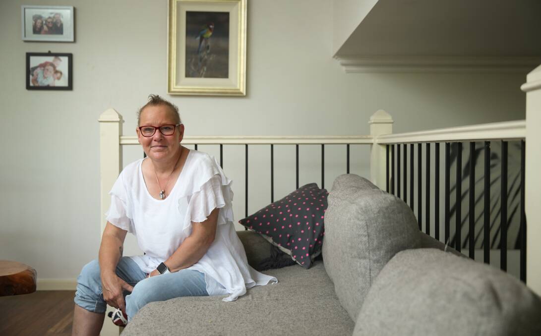 RESILIENT: Mother-of-three Linda Bullent at her home in Maitland. 