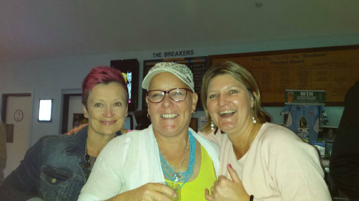 FRIENDS: Linda Bullent, centre, with Michelle Davis, left and Carole Underwood, right, during the event. Picture: supplied. 