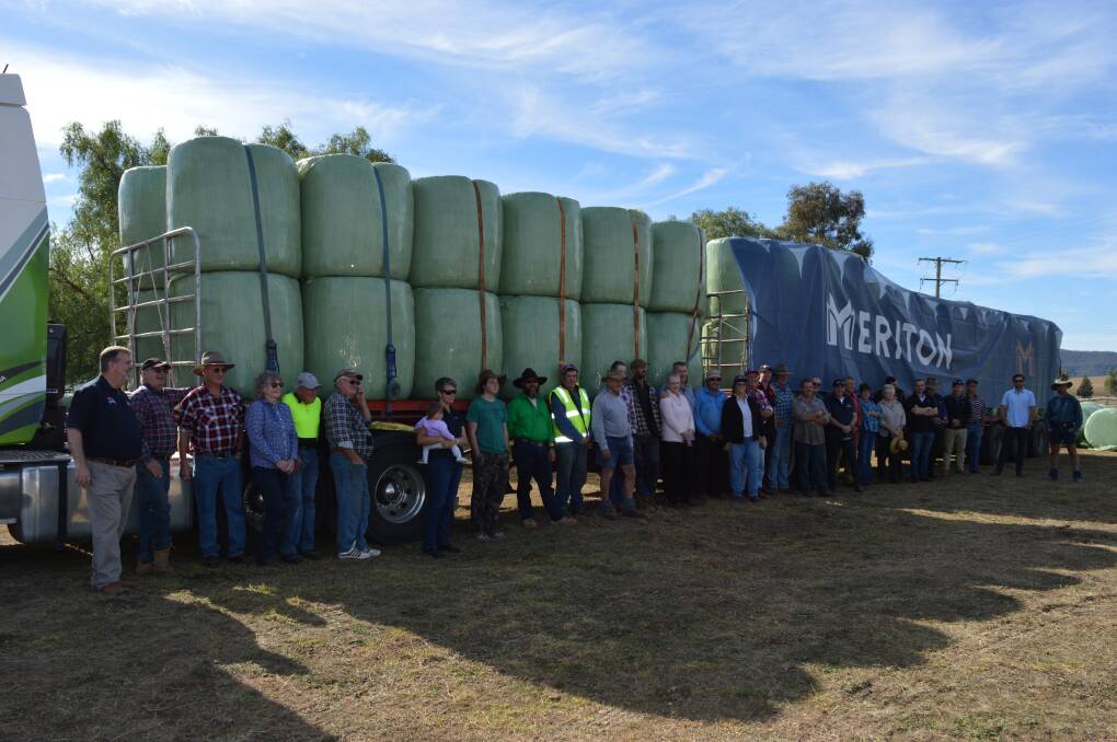 DROUGHT RELIEF: Meriton sponsored a hay drop at Denman on Friday. 