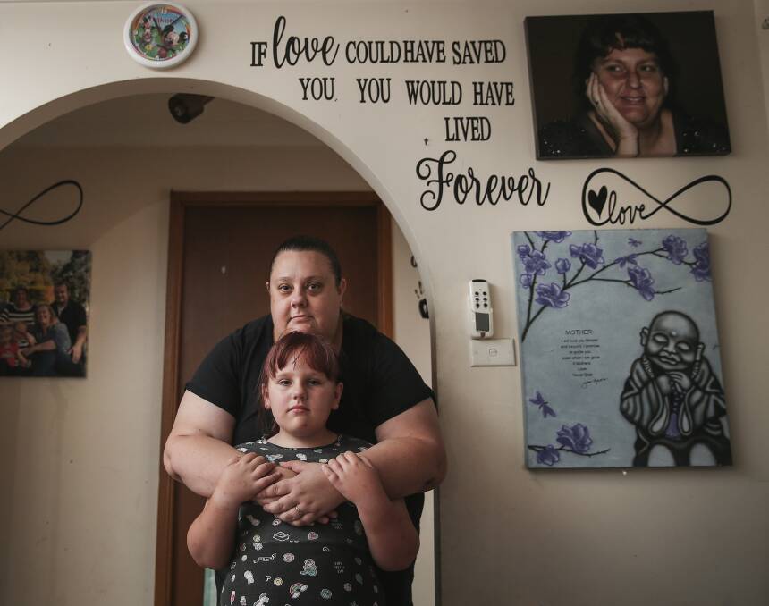 HELP US: Rebecca Stanik with her daughter Dakota in their Thornton home. Picture: Marina Neil
