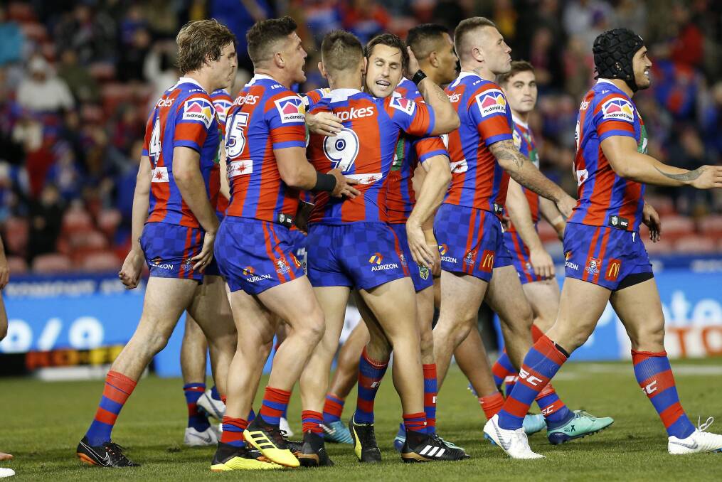 SAVIOUR: Mitchell Pearce scored a try in his return from injury against Parramatta last week.
