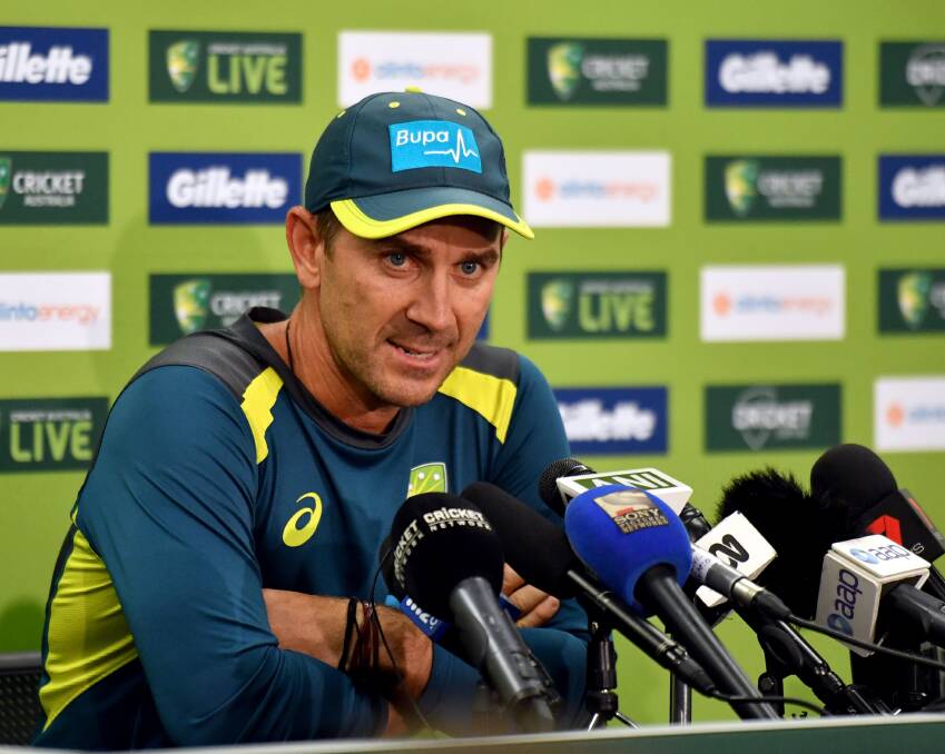 PREPARED: Justin Langer and his Australian team have wasted no time since arriving in England fine-tuning for the World Cup. Picture: AAP