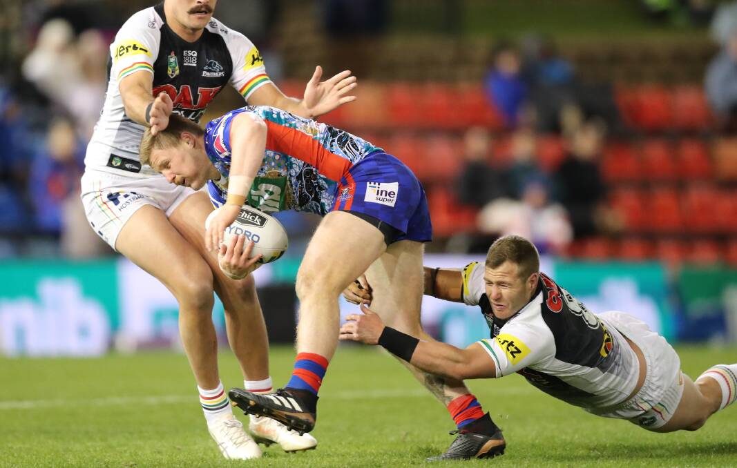 TOUGH: Luke Yates in action against Penrith last year.