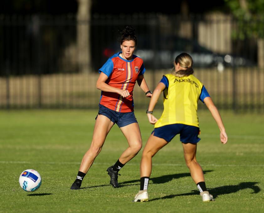 GRADUATE: Defender Kirtsy Fenton cane through the Emerging Jets academy to earn a place in the A-League women's squad and is also headed to the FIFA under-20s World Cup with the Young Matildas. Picture: Jonathan Carroll 