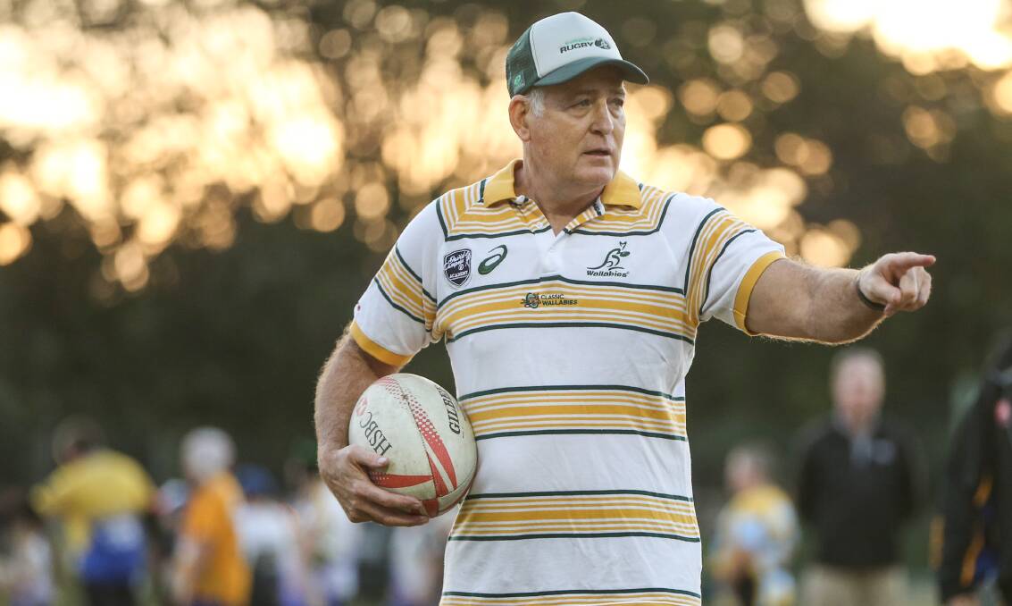 ATTACKING HAND: Wallabies legend David Campese will assist the Newcastle Wildfires' backs in the lead-up to their Shute Shield opener against his former club Randwick. Picture: Marina Neil