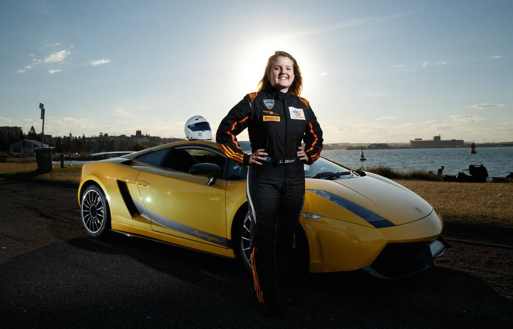 DRIVEN: Caitlin Wood hopes to be racing overseas in a Lamborghini again in 2018. Picture: Max Mason-Hubers