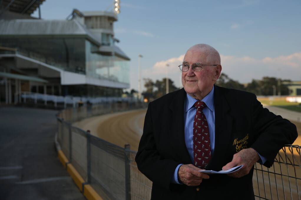 RETIRING: Jim Bell prepares for his final meeting as Newcastle Harness Racing Club chairman last Friday at Newcastle Paceway. Picture: Simone De Peak