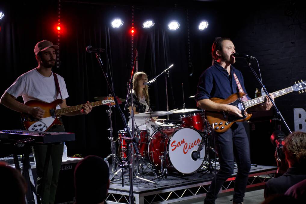 GIG OF THE WEEK: Fremantle indie-pop darlings San Cisco return to the Cambridge Hotel on Saturday to unveil new tracks from their forthcoming fourth album, including the new single Skin. Picture: Paul Dear