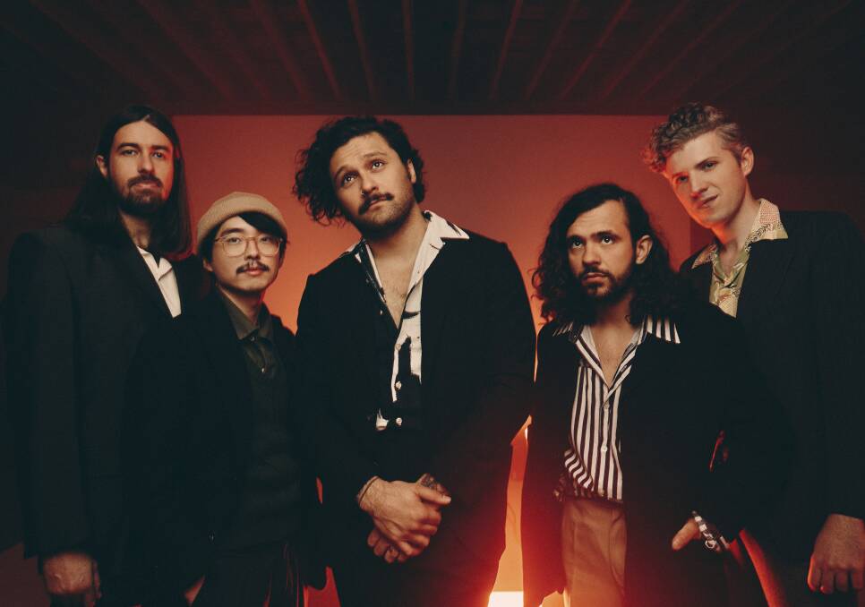 Dom Borzestowki, second from the right, with his Gang Of Youths bandmates.
