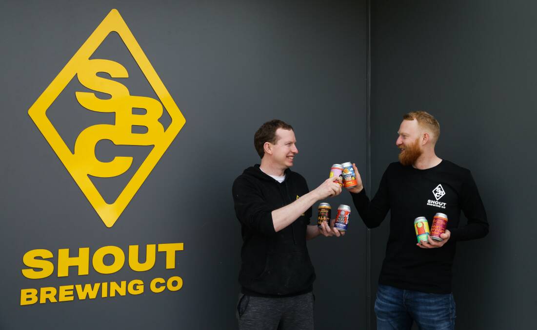 Michael Fitzgerald and Jake Gardiner from Shout Brewing Co in Islington. Picture by Jonathan Carroll