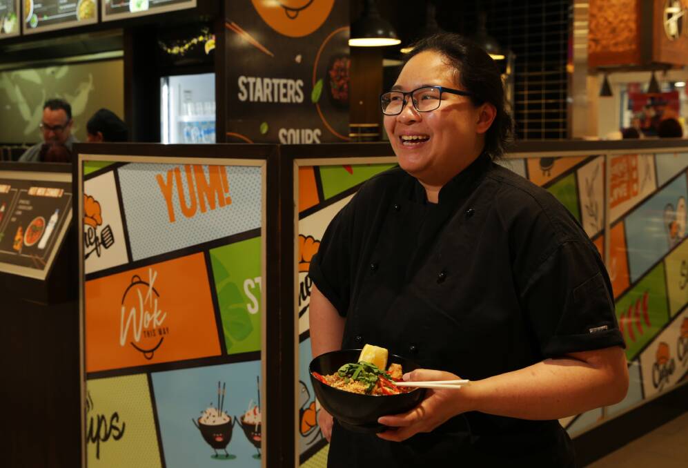 YUM: Wok This Way head chef Nikki Trakoolkerd. The eatery is one of three new food options planned for the Riverside Plaza. Picture: Simone De Peak