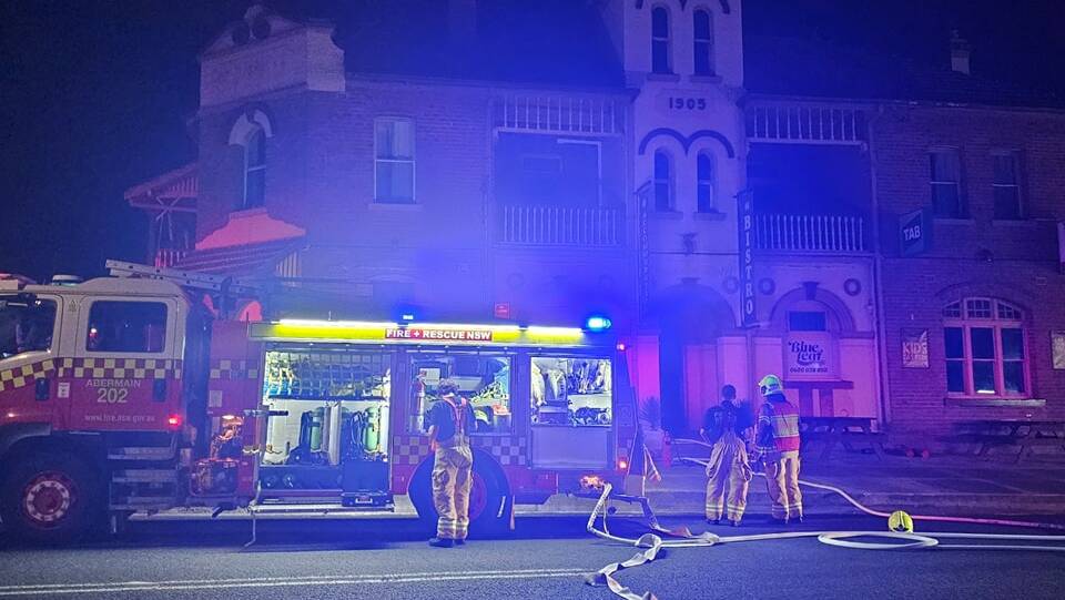 Firefighters on scene at the Abermain Hotel. Picture supplied