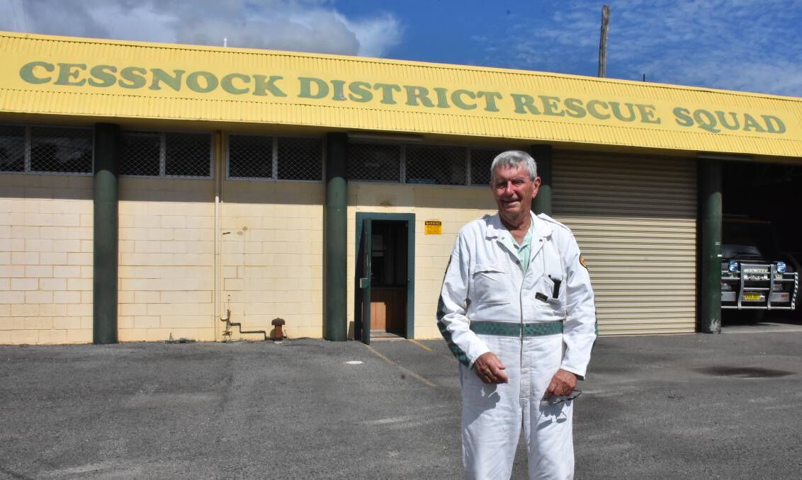 COMMITMENT: Trevor Milgate has stepped down as captain of Cessnock District Rescue Squad after four decades in the job. He is now the squad's vice-captain.