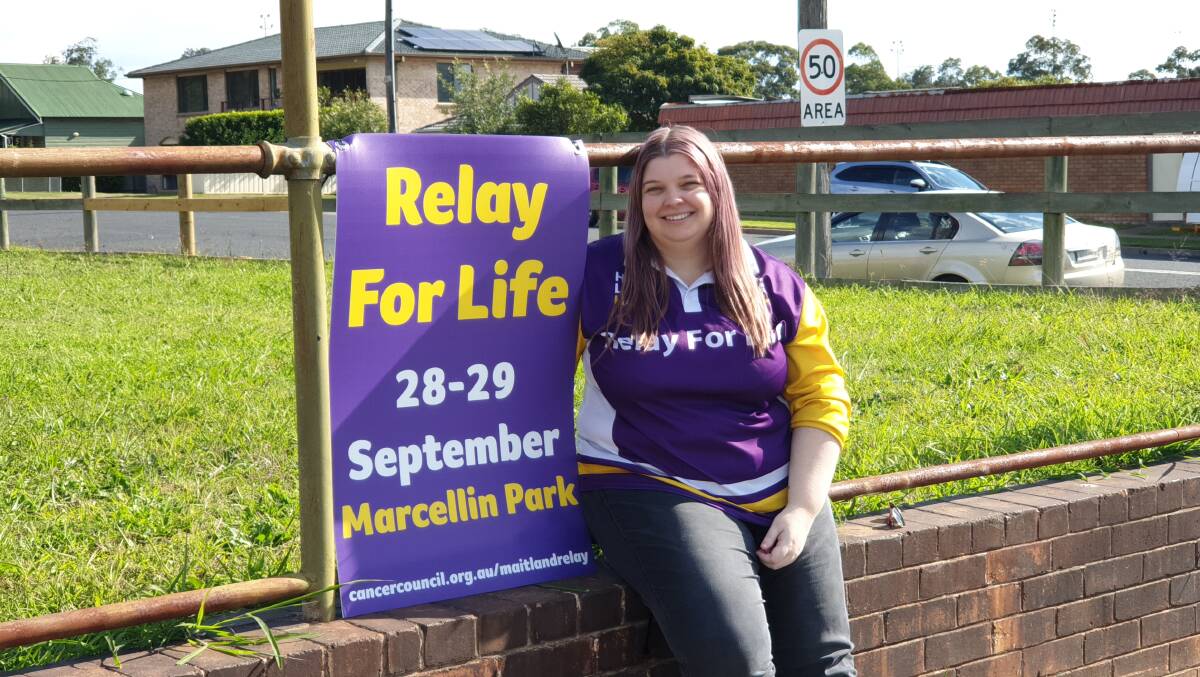 PROMOTION: Maitland Relay for Life chairperson Natalie Anderson with one of the signs posted around town.