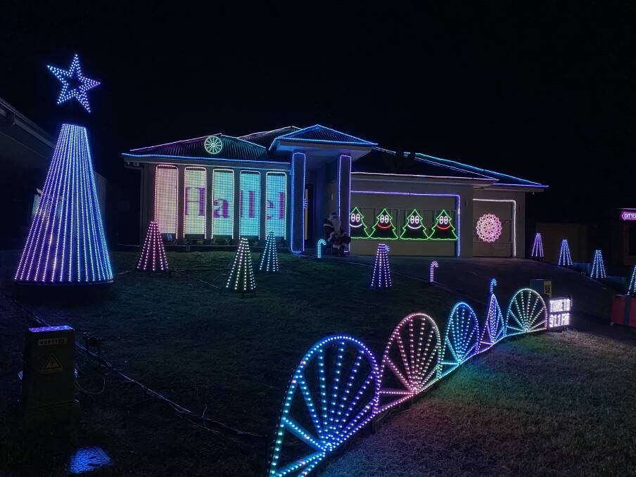 WOW: The Gees' Christmas lights display at 52 Sandpiper Circuit, Aberglasslyn has become a huge attraction. 