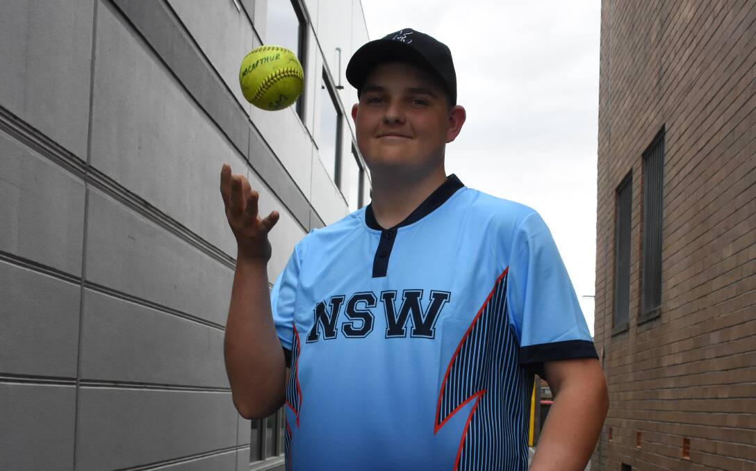 HARD WORK: Metford teenager Michael Owen has been selected for the NSW men's under-18 softball team. Picture: Sage Swinton
