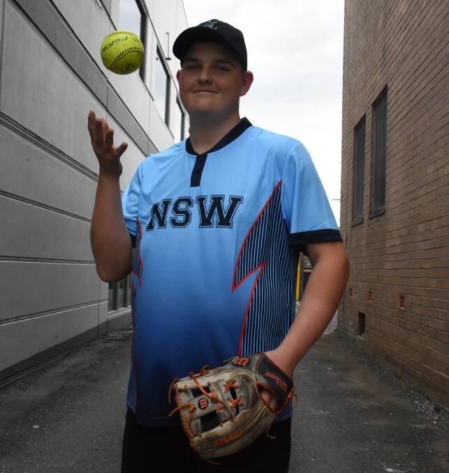 HARD WORK: Metford teenager Michael Owen has been selected for the NSW men's under-18 softball team to compete at the national championships. Picture: Sage Swinton