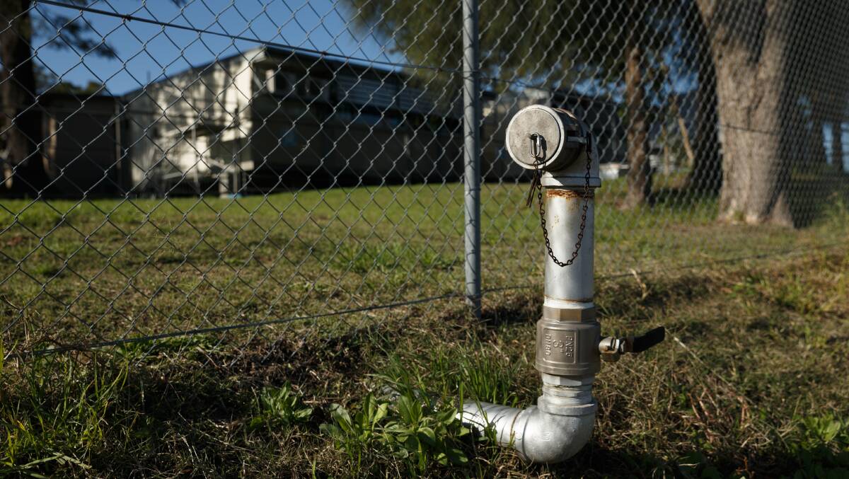 The septic tank pumping point at Gillieston Heights Public School. Picture: Max Mason-Hubers