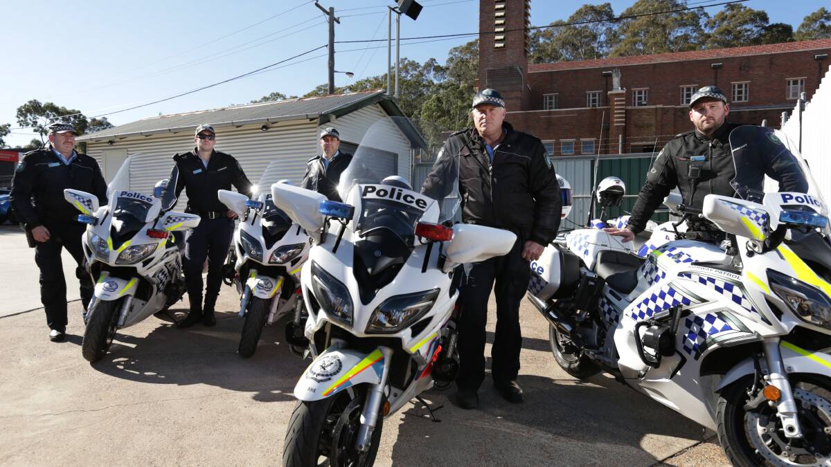 Hunter Highway Patrol during Operation Trident with police motorbikes. Picture: Simone De Peak