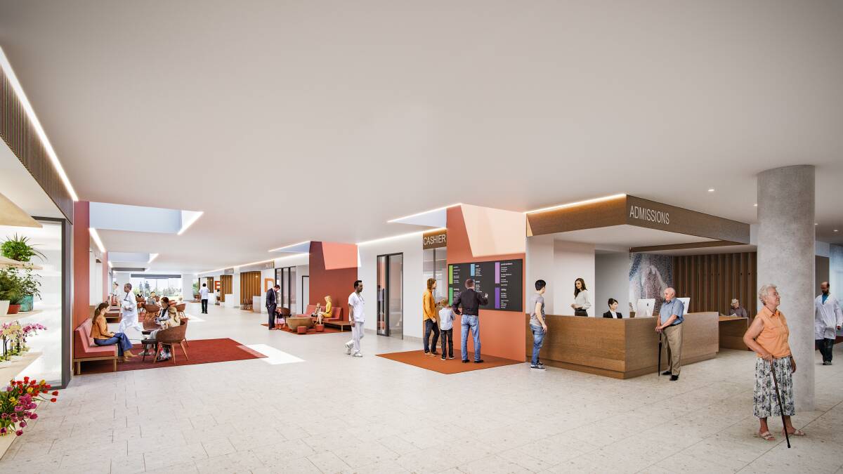 MODERN: An impression of how the new Maitland Hospital would look inside.