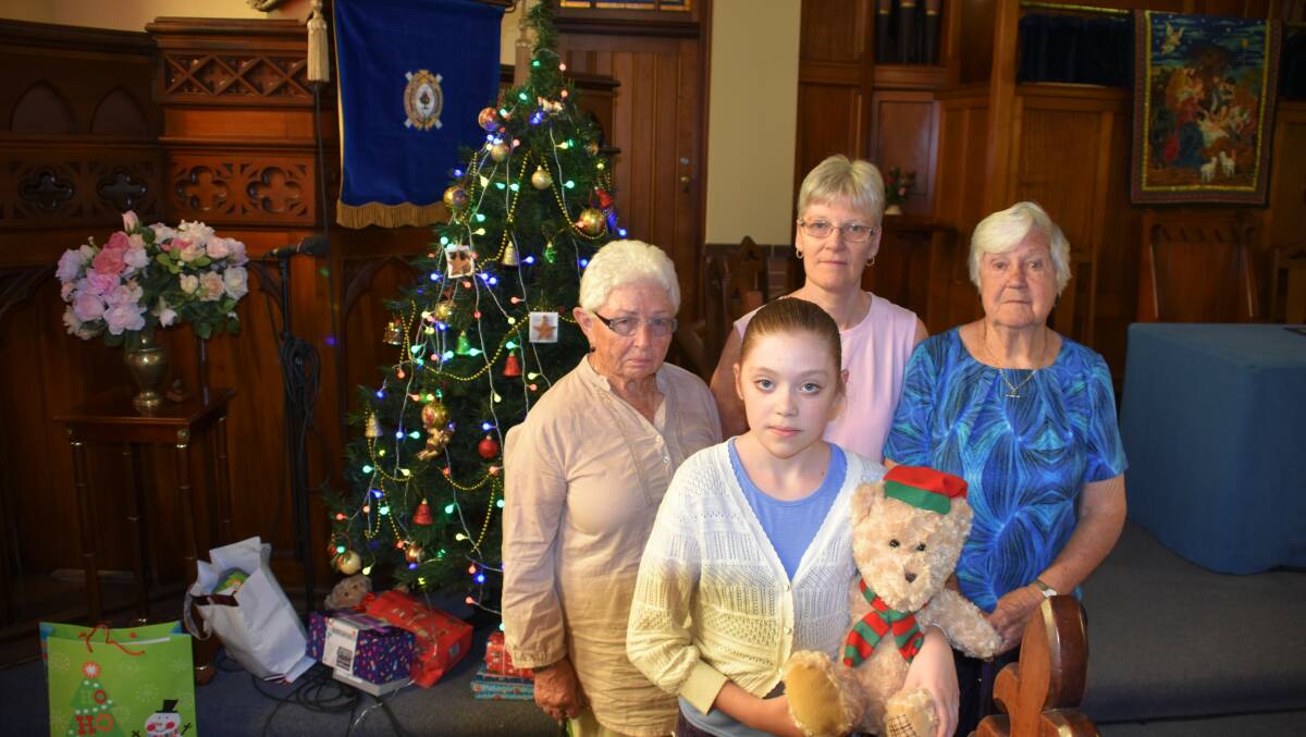 SHOCKED: East Maitland Presbyterian church parishioners Alison Rae, Lynette Begg, Judy Haigh and at front, Elizabeth Donovan. Picture: Sage Swinton