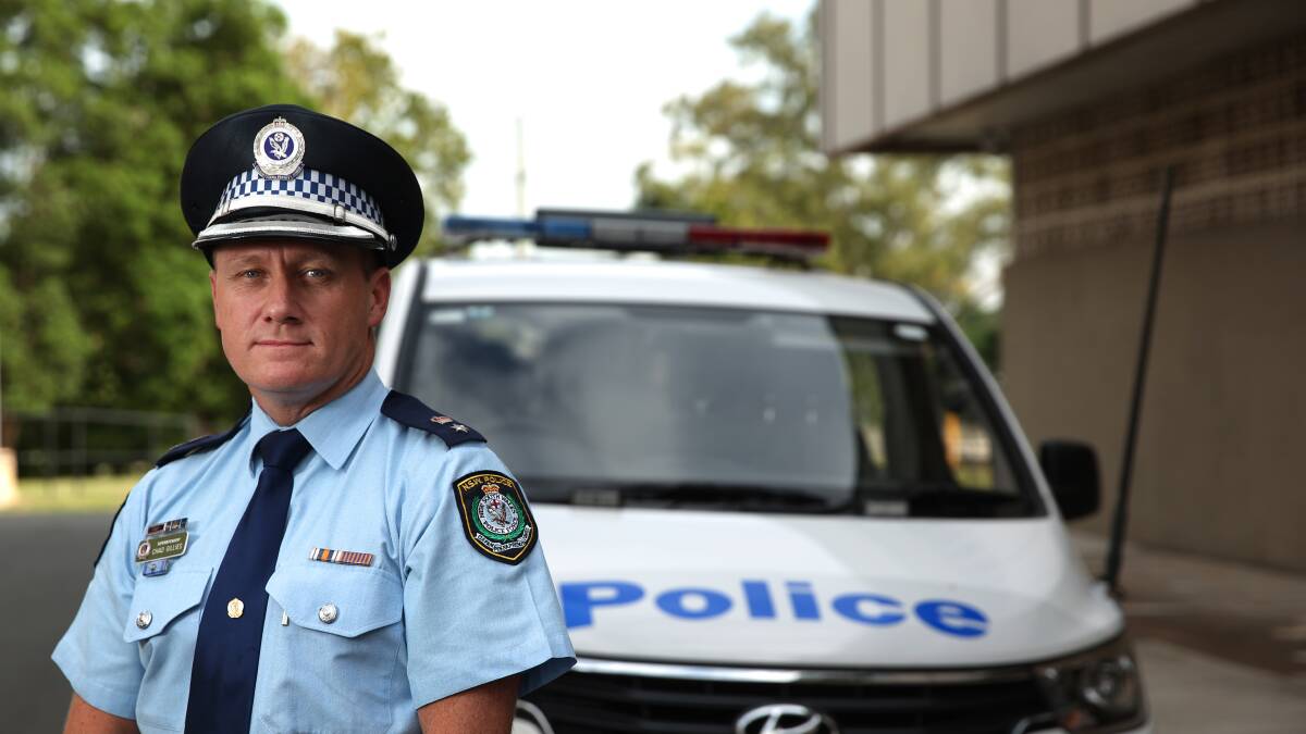 SAFETY: Port Stephens-Hunter district commander Superintendent Chad Gillies. Picture: Simone De Peak