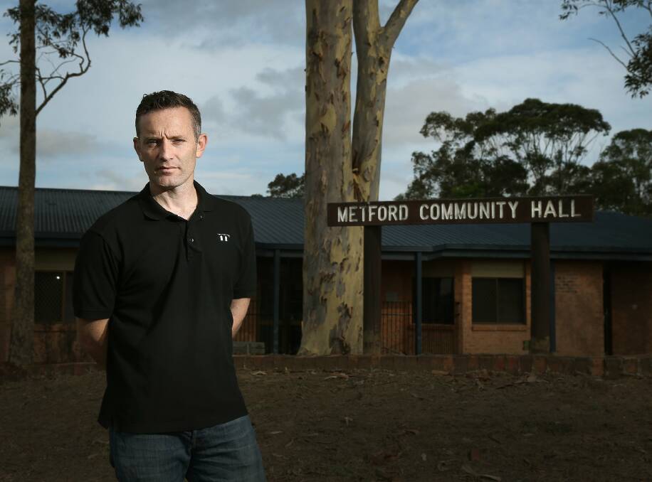 DISAPPOINTED: Maitland east ward councillor Ben Whiting at Metford Community Hall, which was vandalised during a party on Saturday night. Picture: Marina Neil
