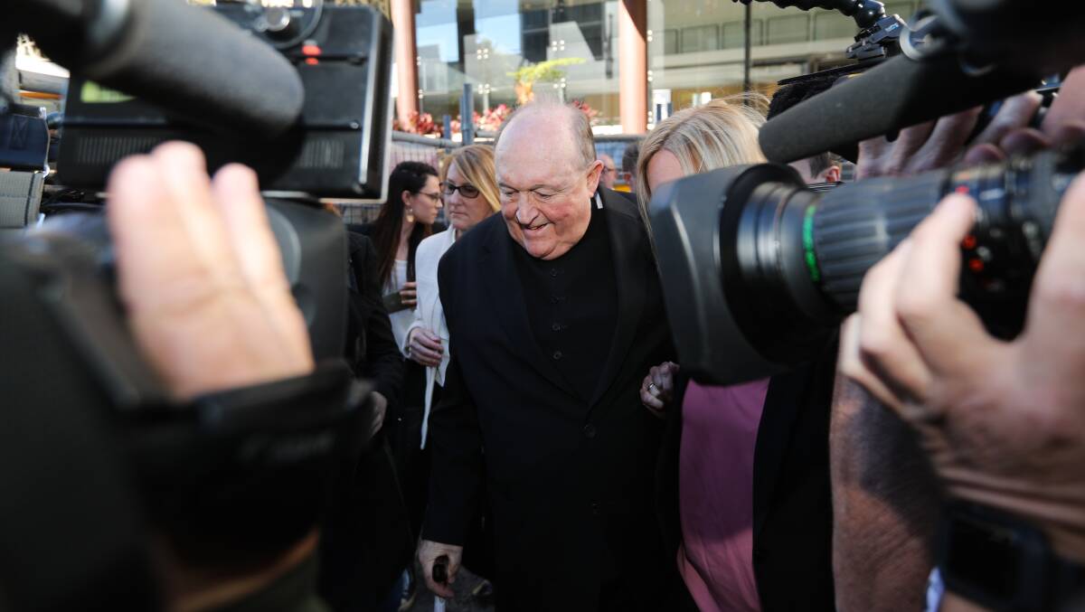 Archbishop Philip Wilson leaving court. Picture: Jonathan Carroll