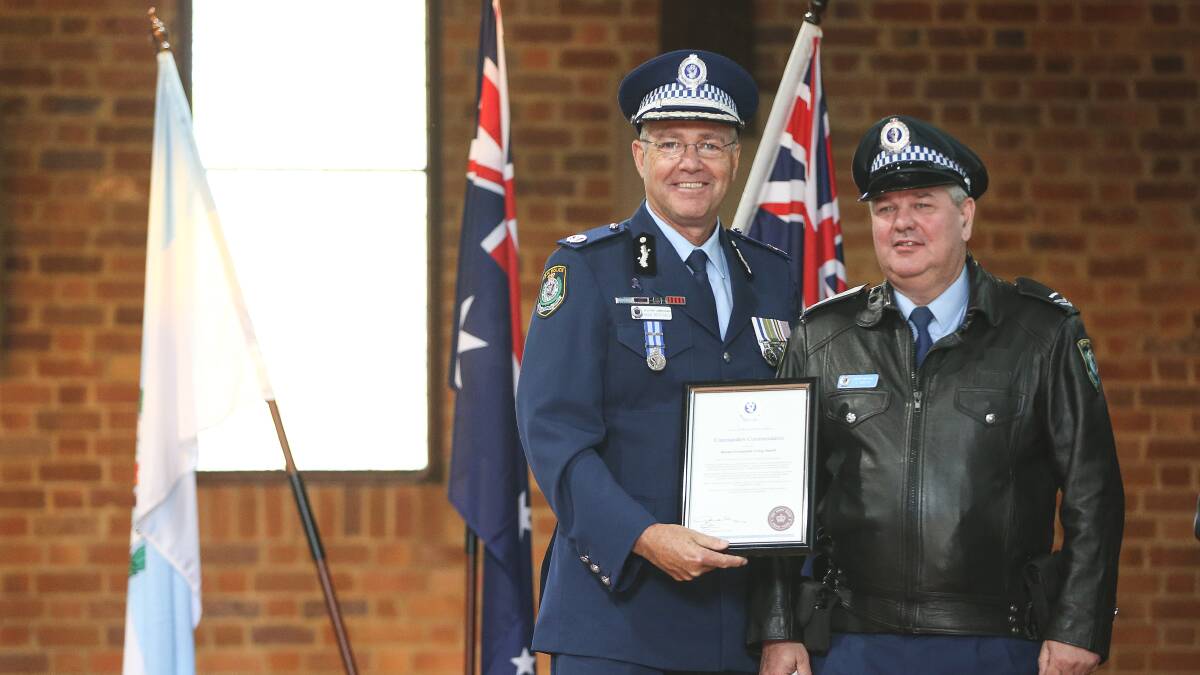 Northern Region Commander Assistant Commissioner Max Mitchell and Senior Constable Craig Smith. Picture: Marina Neil