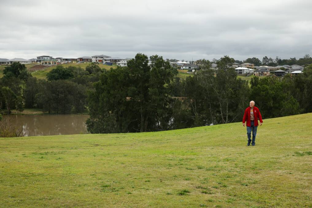 ASSURANCE NEEDED: Greens John Brown pictured at the Bolwarra Wetlands site, part of which was bulldozed to make way for housing. PICTURE: Jonathan Carroll.