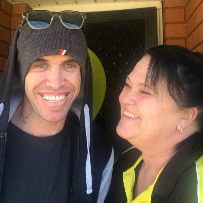 REUNITED: Sam Maher with his saviour Kathy Keen. PICTURE: Supplied.