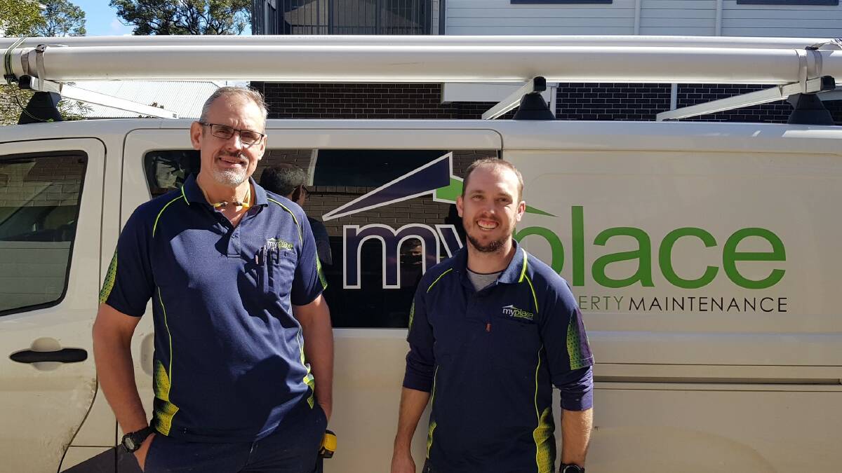 JOBS: Michael Treutlein and Aiden Birrell are part of Compass Housing's new My Place Property Maintenance Division.