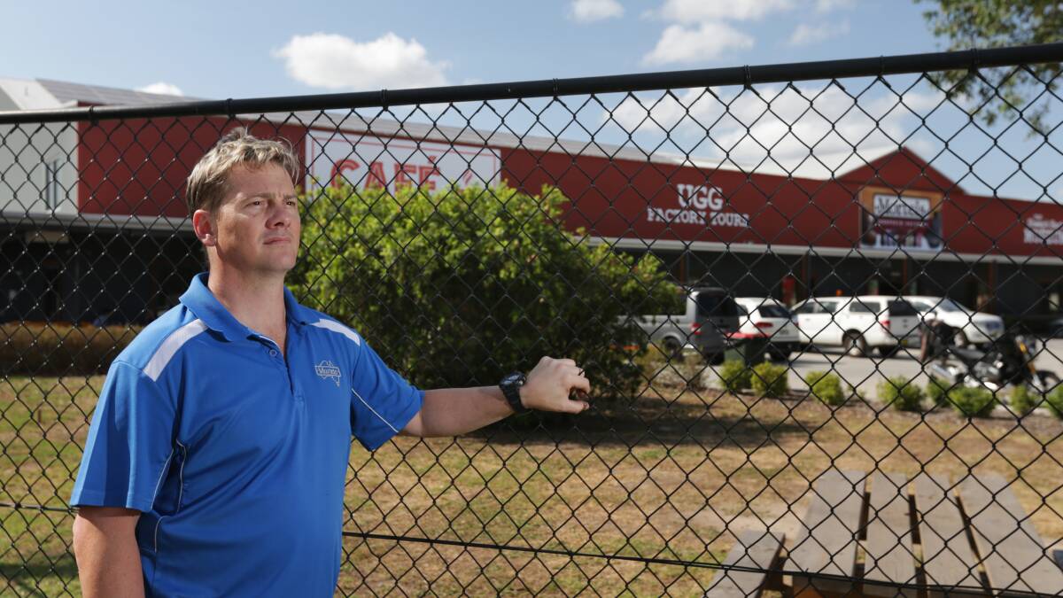 TOSSERS: Tony Mortel is fed up with litterbugs throwing rubbish in front of his Thornton business and across the city in general. PICTURE: Simone De Peak.