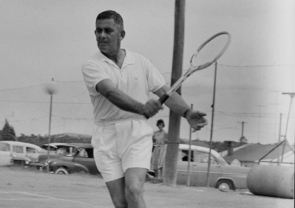 TENNIS ACE: Local tennis champion Don McIlwain in his heyday. Mr McIlwain was a well known Maitland businessman and sports enthusiast.