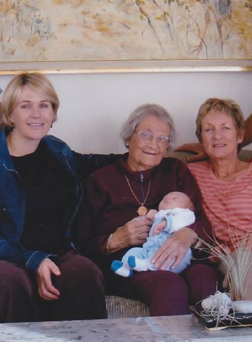 FAMILY TIES: Susan Steggall (far right) pictured with her daughter Zali and her mother the late Phemie Wallis of Lorn.