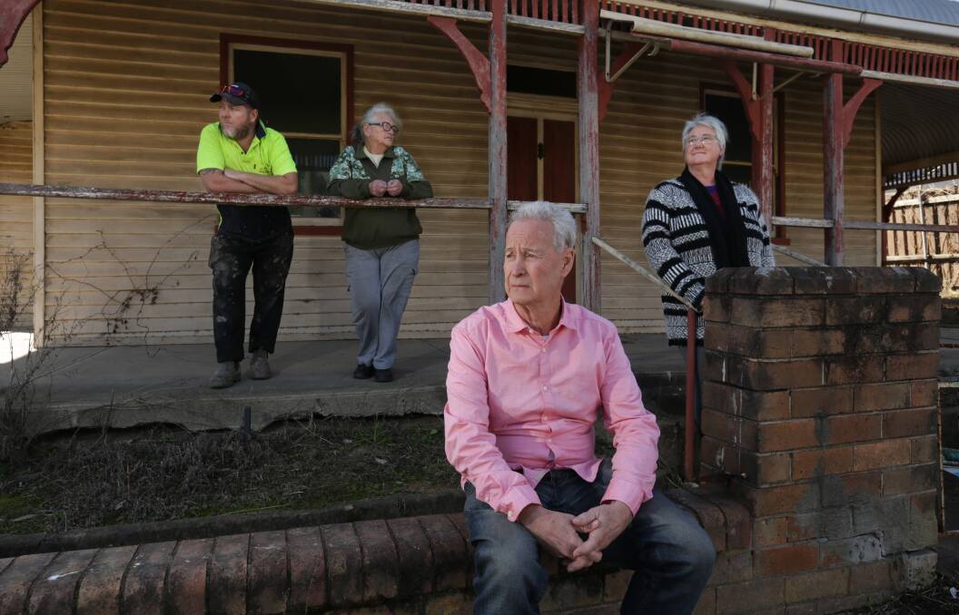 DEMOLITION: Chris Richards (front) with concerned local residents from left Chris Tischler, Kay Bond and Ros Singleton. PICTURE: Simone De Peak.
