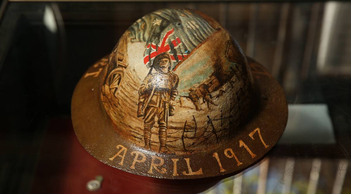 RARE FIND: The hat believed to be one of only three in the world will be on exhibition at the arms fair in Maitland this weekend. Picture: Marina Neil.