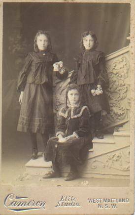 FAMILY: Nellie, Ada and Anne Hamilton captured by Ernest Cameron. PICTURE: Supplied by Maitland Library.