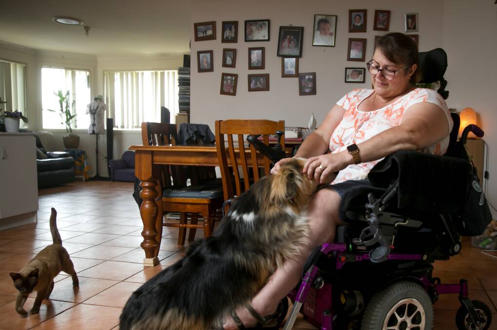 COMMUNITY SUPPORT: Vicki Shaw at home with her pets this week. PICTURE: Marina Neil.
