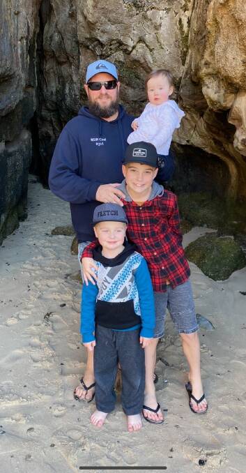 THANKS DAD: Mitch Smith of McKeachies Run is looking forward to spending Sunday with his children Darcie, Fletch and Roydon.