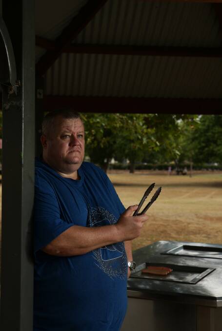 HIGH STEAKS: Colin Woodward disappointed with family's recent park barbecue experience. PICTURE: Simone De Peak.