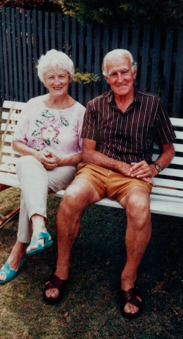 Maitland legend: Mrs Cameron pictured with her late husband, well known Maitland businessman Ian Cameron.