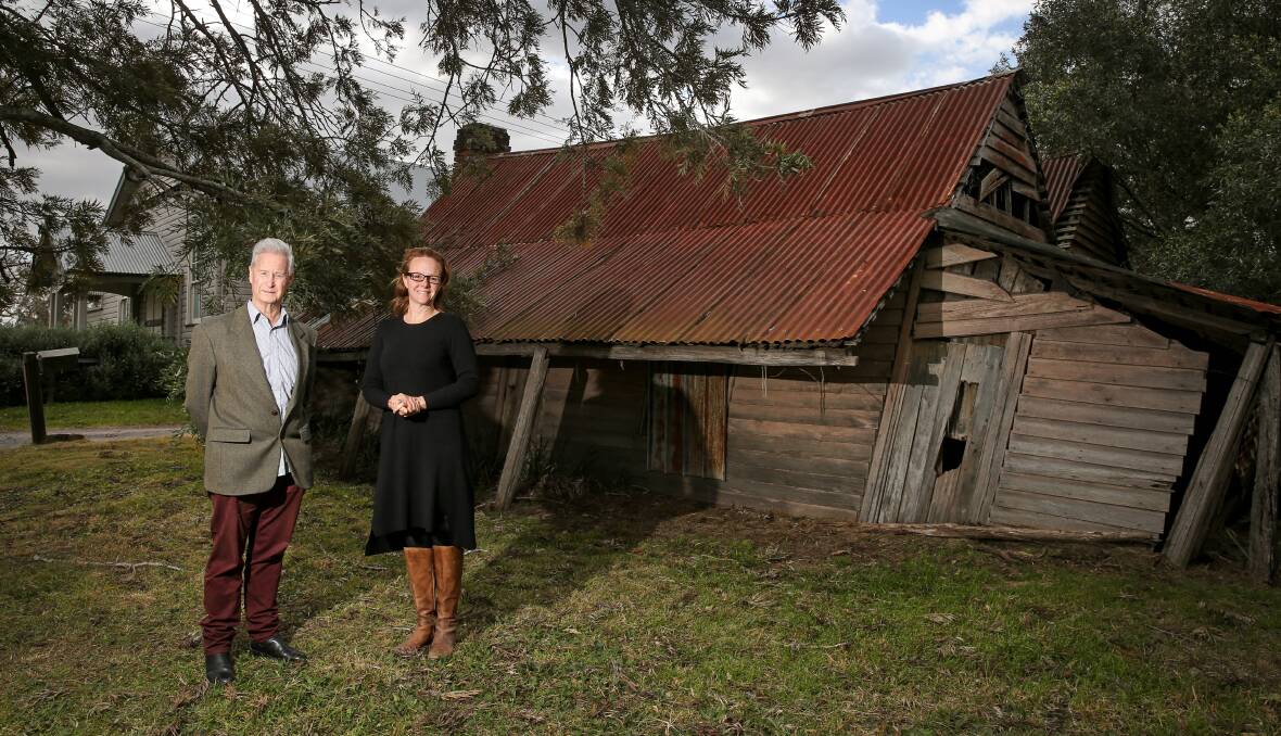 HERITAGE: Chris Richards and Kate Coren from Albion Farm pictured outside the Woodville cottage. Picture: Marina Neil.