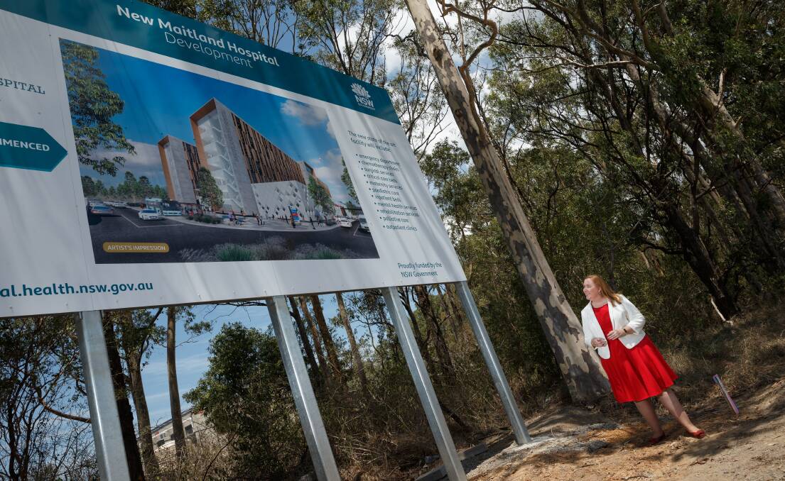 CAPITAL WORKS: Member for Maitland Jenny Aitchison pictured at the new Maitland Hospital site.