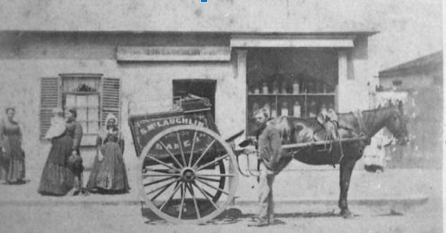 FAMILY TRADITION: Susanna McLaughlin's bakery cart. She carried on the business after her husband's death. PICTURE: Athel D'Ombrain Collection