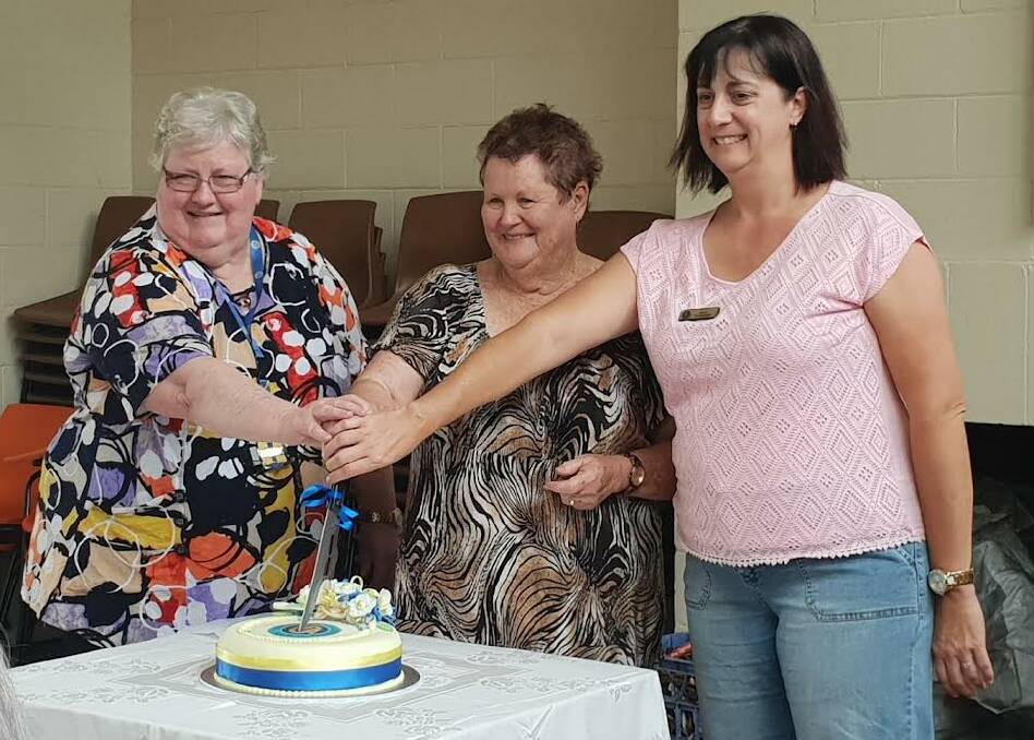 HAPPY 21st: Pictured from left - Morpeth CWA Branch President Dianne Innes, Founding Member Diane Burton and Treasurer Tracey Cambourne. PICTUe: Supplied.