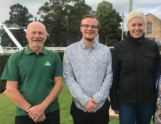 Pictured from left John Brown, Campbell Knox and Cate Faehrmann at Morpeth this week.