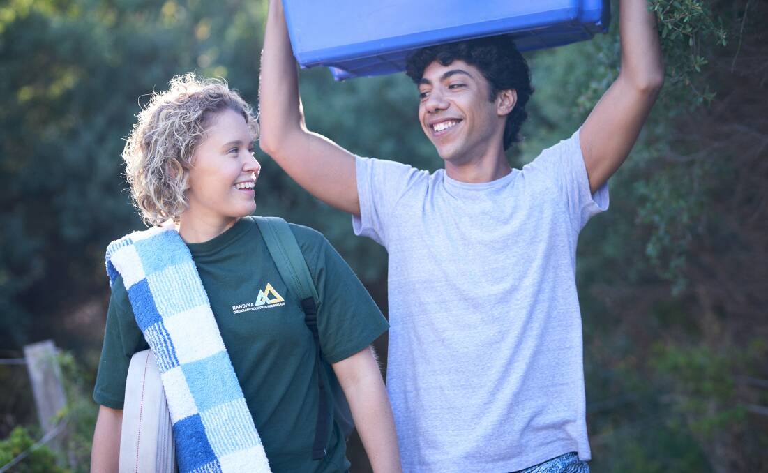 Eliza Scanlen and Hunter Page-Lochard play young volunteer firefighters Tash and Mott. Picture: Supplied